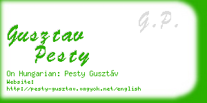 gusztav pesty business card