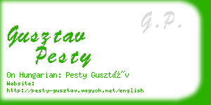 gusztav pesty business card